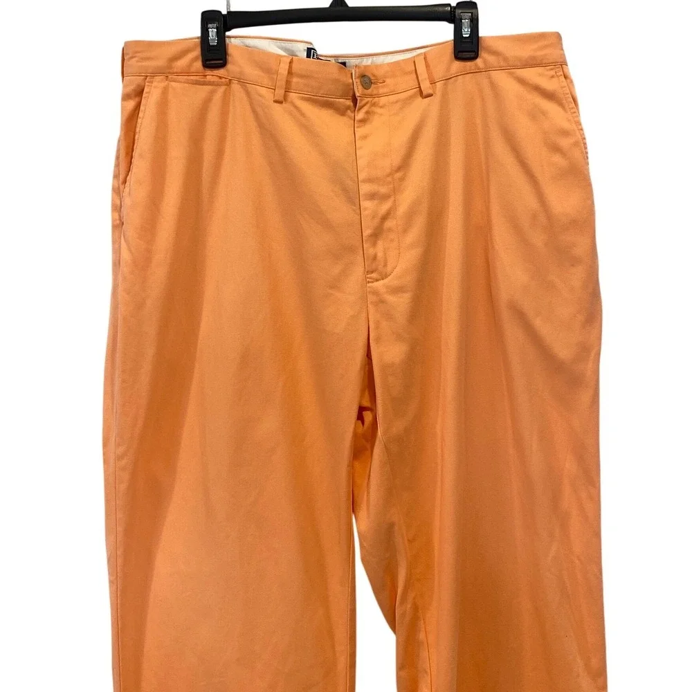 Polo Ralph Lauren Mens Classic Chino Pants Orange 100% Cotton 38/30 Straight Leg